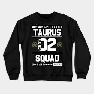 Zodiac Majesty Taurus Squad White Crewneck Sweatshirt